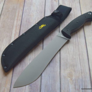 15 INCH OVERALL BROWNING BUSH CRAFT FIXED BLADE HUNTING BOWIE KNIFE WITH SHEATH