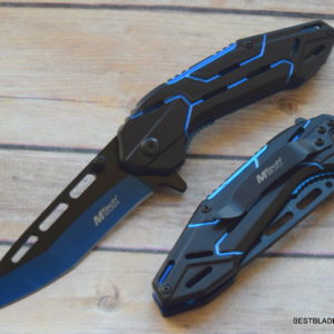 7.5 MTech MT-324BL Blue Diamond Cut Tactical Folding Knife with Pocket  Clip NEW