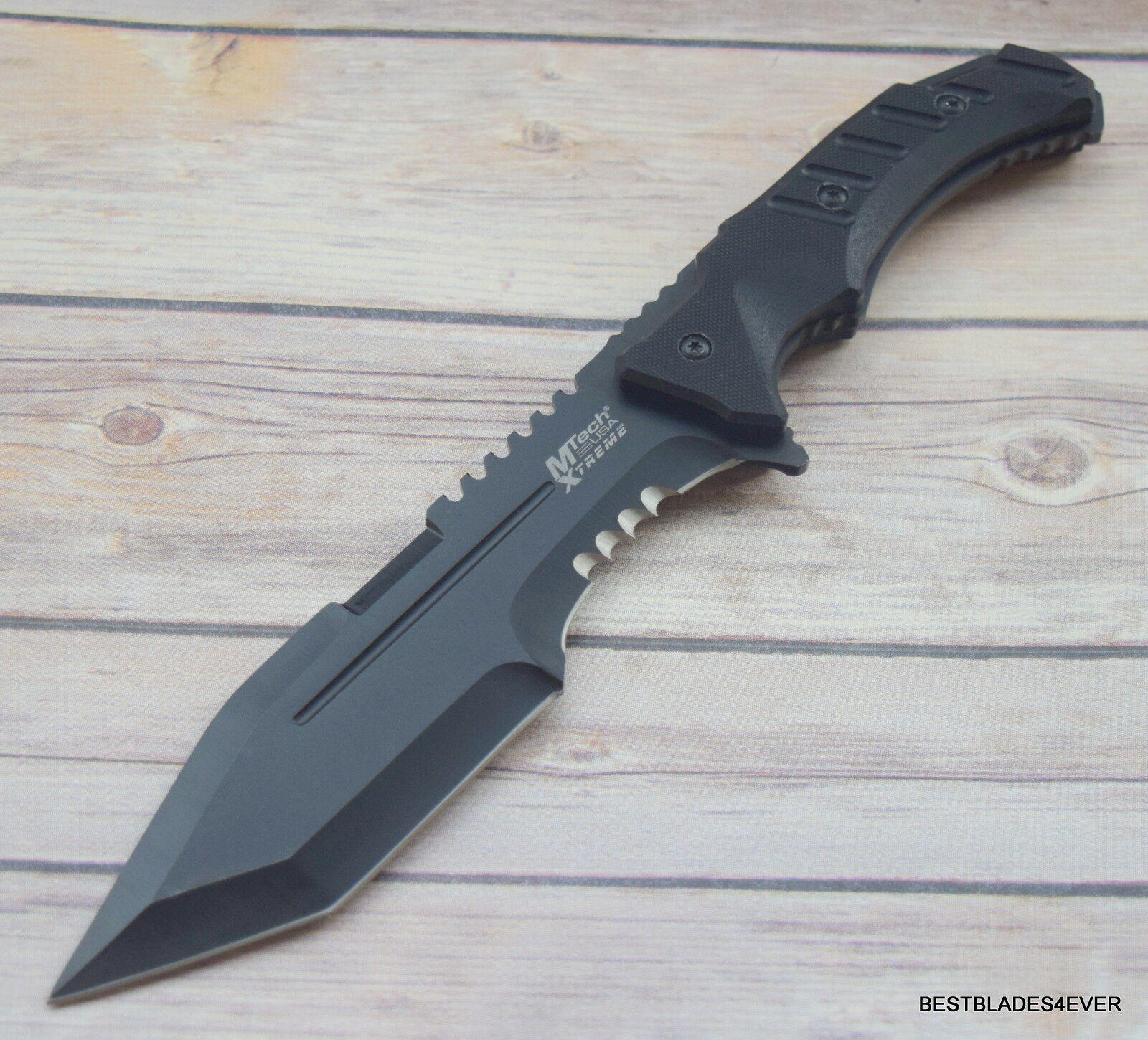 MTECH XTREME FIXED BLADE FULL TANG 4MM THICK 440C STEEL BLADE HUNTING ...