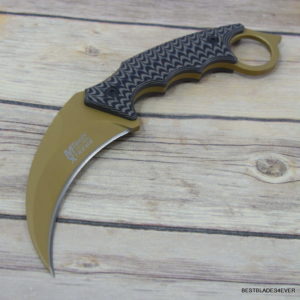 9.25 INCH MTECH XTREME FIXED BLADE KARAMBIT KNIFE G-10 HANDLE WITH NYLON SHEATH