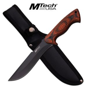 MTECH 11 INCH OVERALL FIXED BLADE BOWIE HUNTING KNIFE WITH NYLON SHEATH