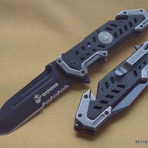MTECH USMC SPRING ASSISTED TACTICAL RESCUE KNIFE WITH POCKET CLIP 5 INCH CLOSED