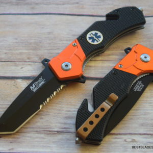 MTECH EMS TACTICAL RESCUE SPRING ASSISTED KNIFE WITH POCKET CLIP