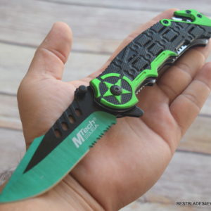 8.25 INCH MTECH SPRING ASSISTED TACTICAL RESCUE KNIFE WITH POCKET CLIP