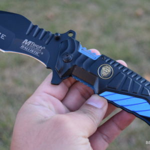 8.5 INCH MTECH POLICE SPRING ASSISTED TACTICAL KNIFE WITH POCKET CLIP