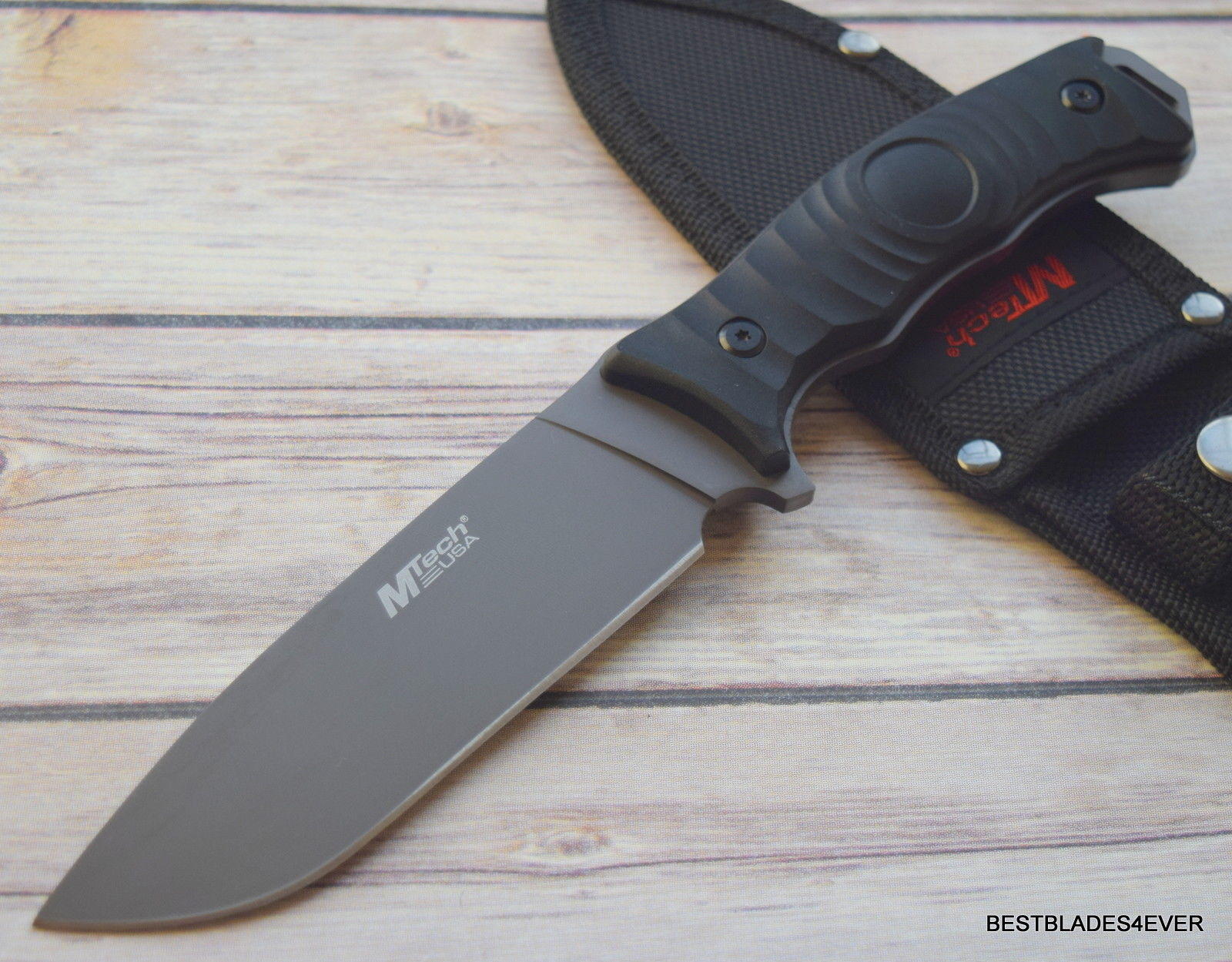 MTECH 4MM THICK BLADE FULL TANG FIXED BLADE HUNTING SURVIVAL KNIFE ...