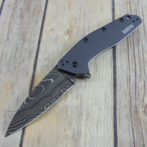 KERSHAW “DIVIDEND” DAMASCUS BLADE SPRING ASSISTED KNIFE MADE IN USA RAZOR SHARP