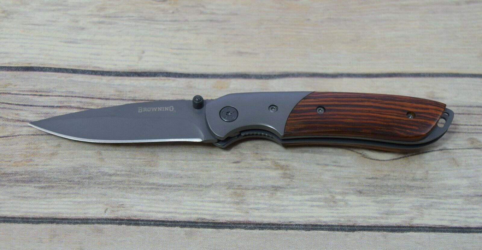 Browning Folding Knife Wood (3.25 Satin) - Blade HQ