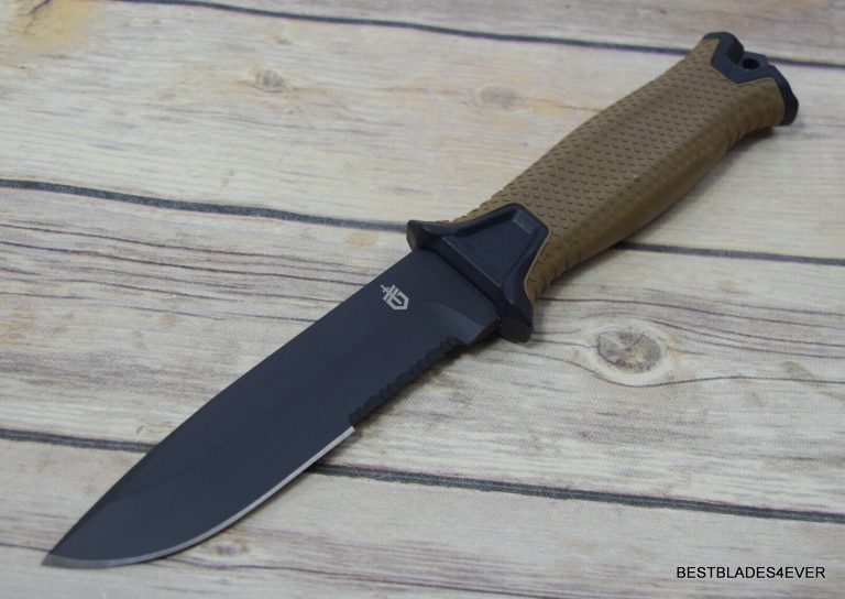 GERBER STRONG ARM FIXED BLADE HUNTING KNIFE MADE IN USA FULL TANG WITH ...