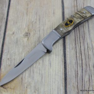 BROWNING GENUINE SHEEP HORN HANDLE TRADITIONAL SLIP-JOINT FOLDING KNIFE