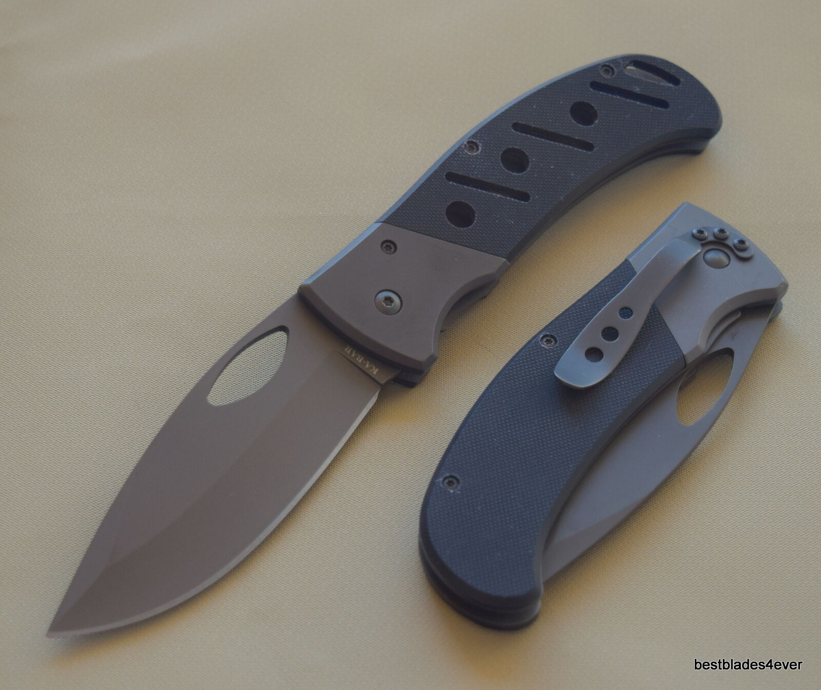 Ka Bar Gila G10 Handle Tactical Folding Pocket Knife With Pocket Clip Bestblades4ever