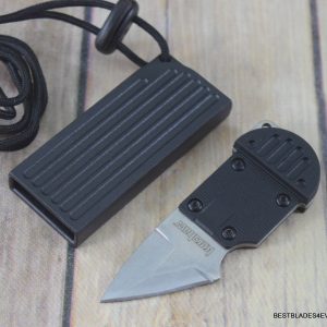 3.25 INCH MINIATURE FIXED BLADE NECK KNIFE FULL TANG KNIFE WITH HARD SHEATH