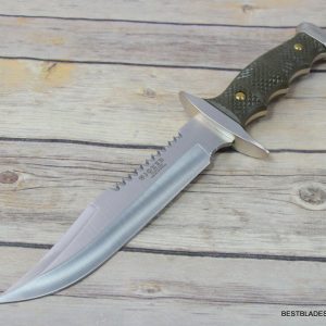 JOKER KNIVES MADE IN SPAIN FIXED BLADE BOWIE HUNTING KNIFE WITH CAMO SHEATH
