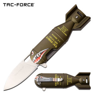 6.25 INCH TAC-FORCE TACTICAL ASSISTED OPEN KNIFE WITH POCKET CLIP TF-1039GN
