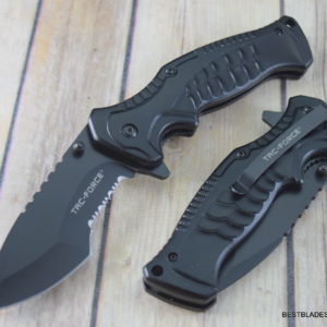 8 INCH TAC-FORCE SPRING ASSISTED TACTICAL KNIFE WITH POCKET CLIP TF-993BK