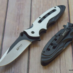 8.25 INCH MTECH TWO TONE FINISH SPRING ASSISTED TACTICAL KNIFE WITH POCKET CLIP MT-A960SB