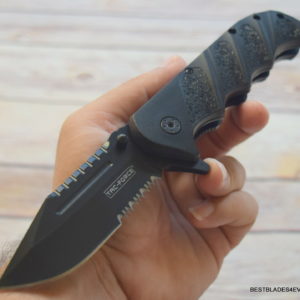 8.5 INCH TACFORCE SPRING ASSISTED TACTICAL KNIFE WITH POCKET CLIP TF-956BKS