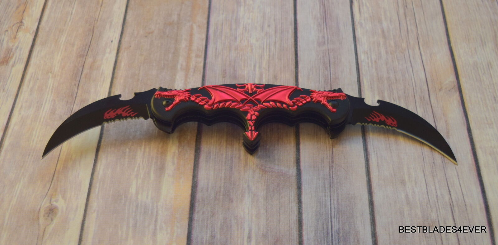 Dual Red Dragon Blades