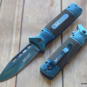 8.5 INCH MTECH TACTICAL SPRING ASSISTED KNIFE WITH POCKET CLIP MT-A992BL