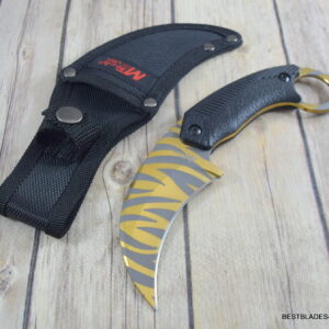 8 INCH MTECH FIXED BLADE KARAMBIT KNIFE WITH NYLON SHEATH FULL TANG