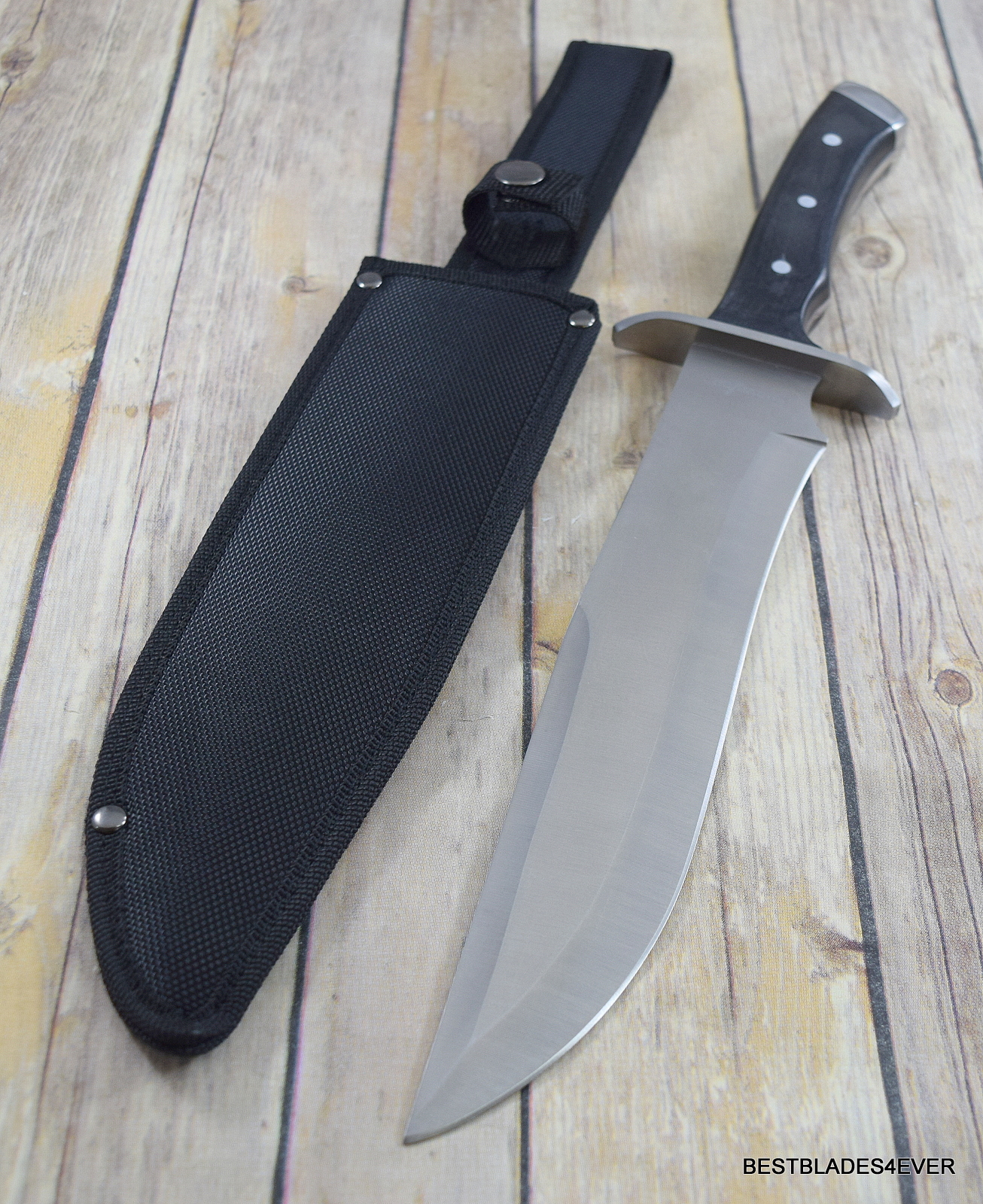  Bowie Knife Full Tang with Sheath, 13.25 Fixed Blade
