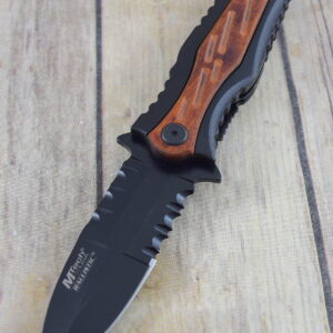 8.25 INCH MTECH SPRING ASSISTED KNIFE TACTICAL RESCUE KNIFE WITH POCKET CLIP