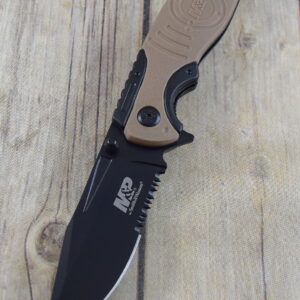 SMITH & WESSON M&P DROP POINT LINERLOCK FOLDING POCKET KNIFE WITH POCKET CLIP