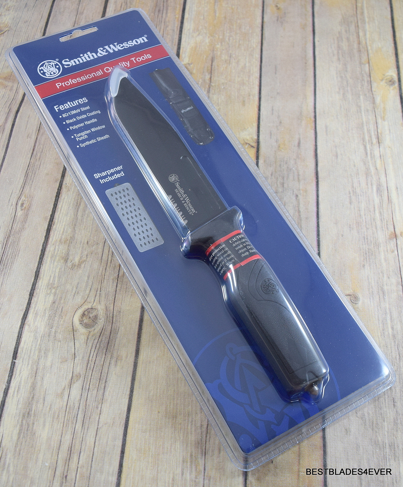 SMITH & WESSON SEARCH & RESCUE FIXED BLADE KNIFE WITH SHEATH SHARPENING  STONE – BestBlades4Ever