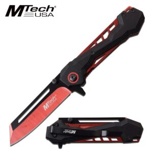 7.75 INCH MTECH TACTICAL SPRING ASSISTED KNIFE WITH POCKET CLIP