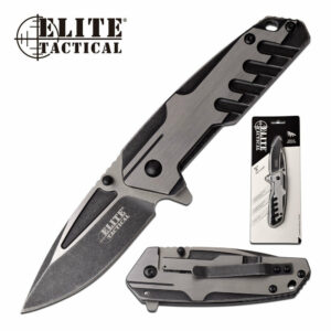 7.25 INCH ELITE TACTICAL SPRING ASSISTED KNIFE WITH POCKET CLIP BRAND NEW