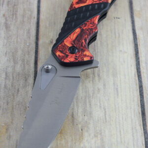 8.25″ ELK RIDGE SPRING ASSISTED KNIFE CAMO HANDLE RAZOR SHARP BLADE WITH CLIP
