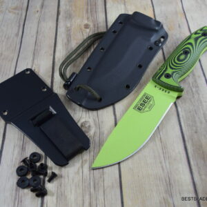 ESEE MODEL 5 FIXED BLADE MADE IN USA RAZOR SHARP BLADE WITH MOLDED SHEATH & CLIP