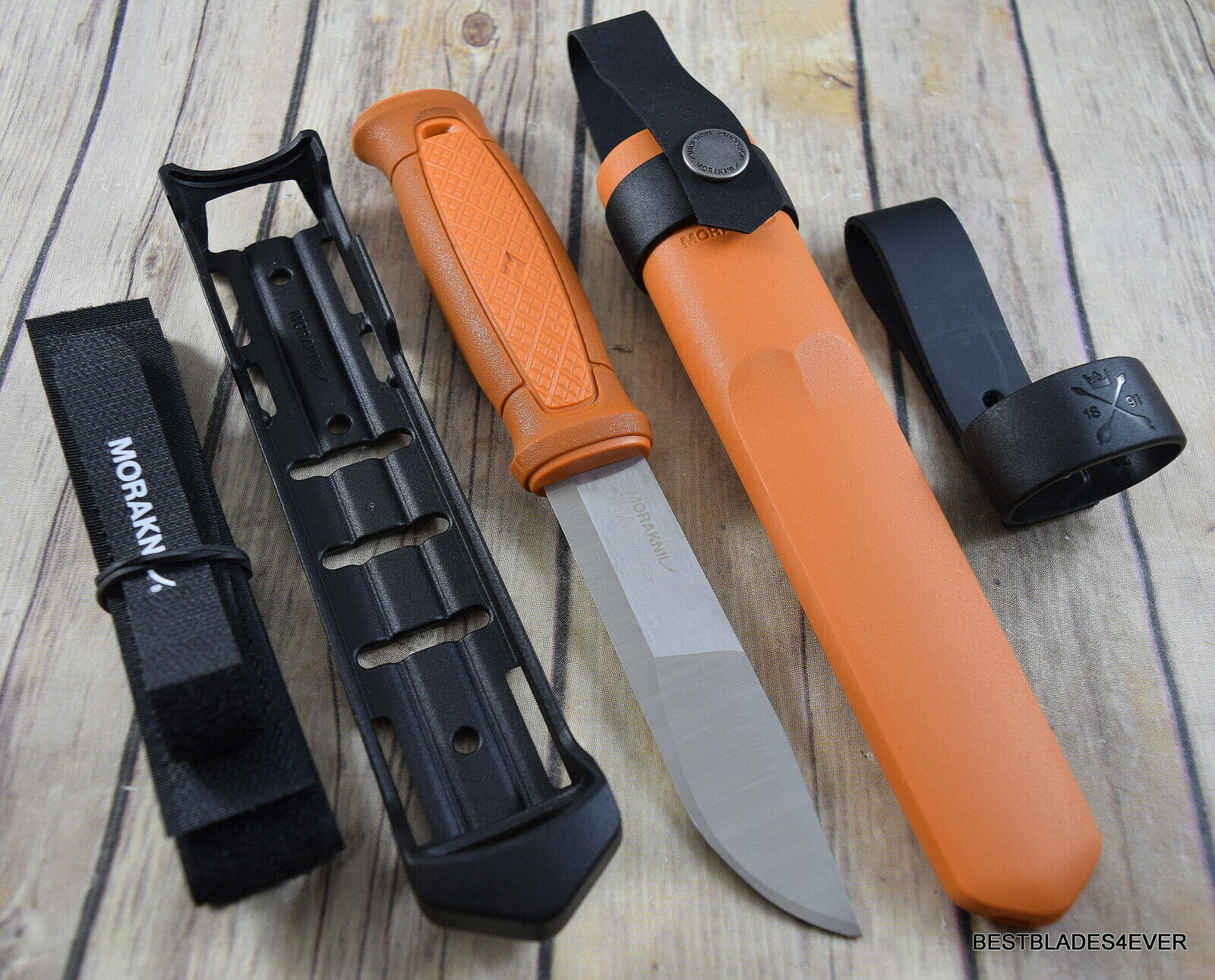 Morakniv Kansbol - Camping Fixed Blade Knife, Orange + Multi-Mount